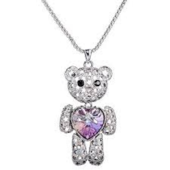 Crystals from Swarovski, Teddy Bear Necklace - Picture 6 of 8